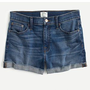 J. Crew High rise Denim Shorts in Faded Indigo